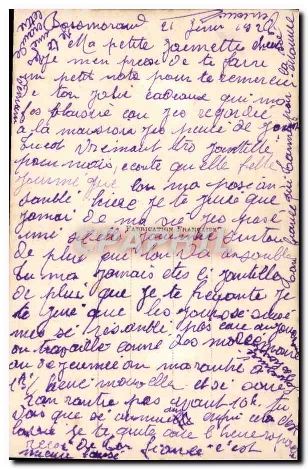 Couple amoureux — scène intime — EK 1195 — Verso