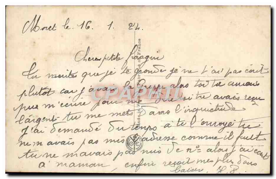 CPA Fantaisie Fleurs Hirondelle — Verso