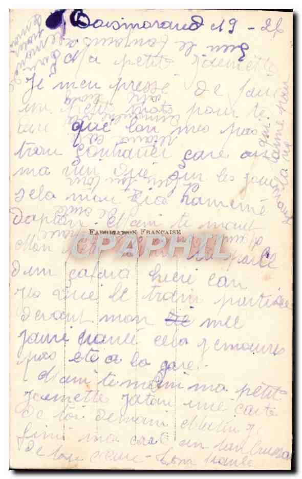 CPA Fantaisie Femme — Verso