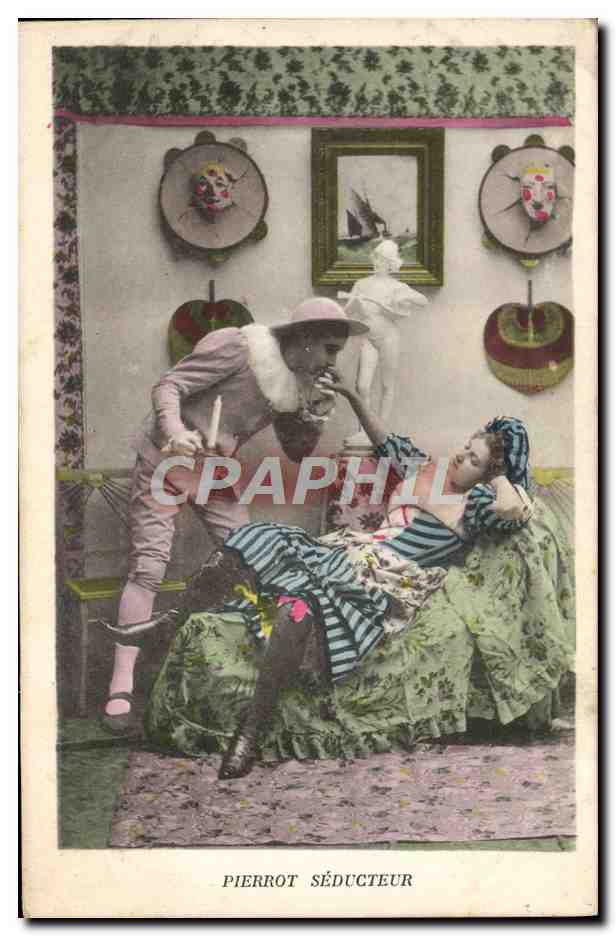 Pierrot séducteur — scène de théâtre — éditeur non visible