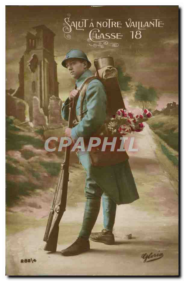 CPA Fantaisie Homme Soldat Militaria Poilu