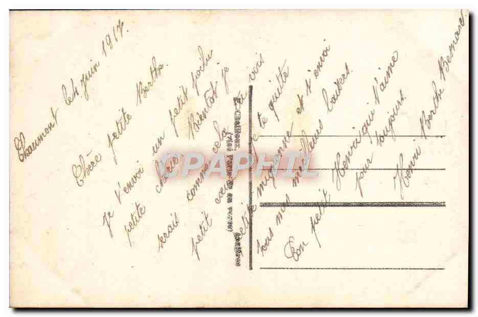 CPA Fantaisie Homme Soldat Militaria Poilu — Rückseite
