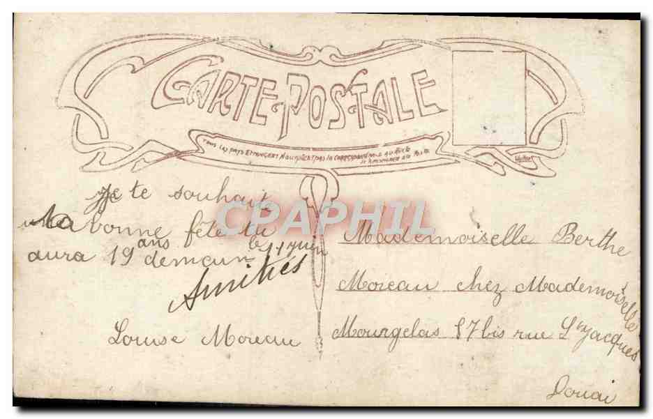 CPA Fantaisie Femme Anniversaire — Rückseite