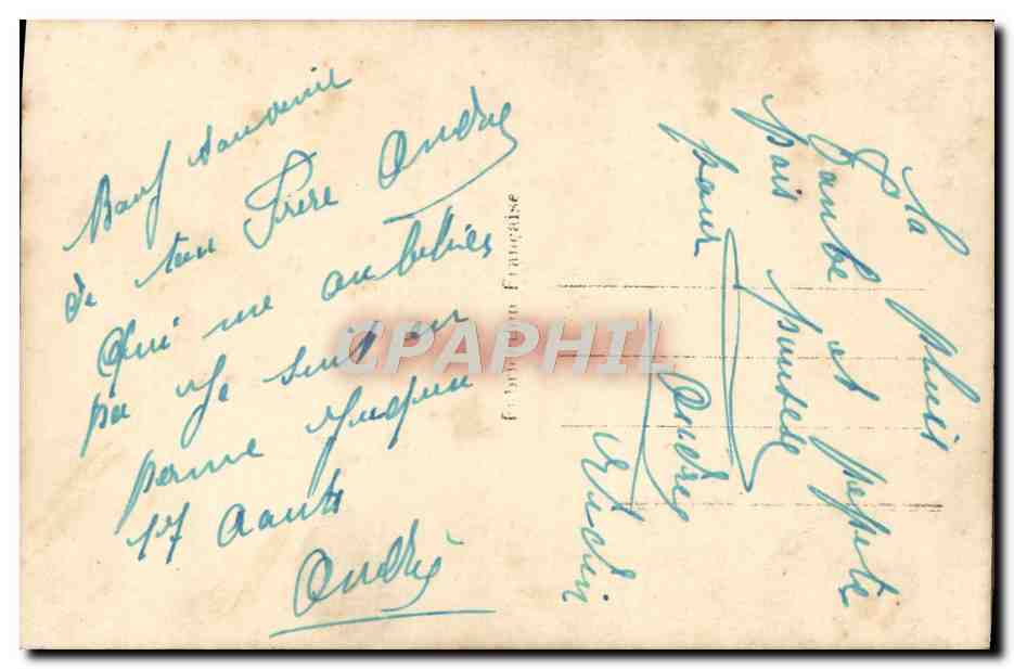 CPA Fantaisie Homme Soldat Militaria Poilu — Verso