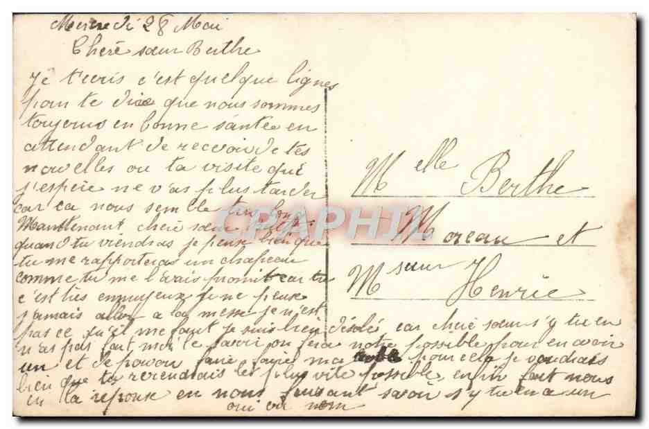 CPA Fantaisie Femme — Verso