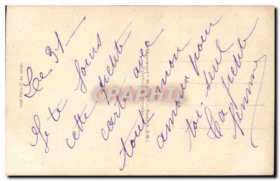 CPA Fantaisie Femme soldat Militaria — Verso