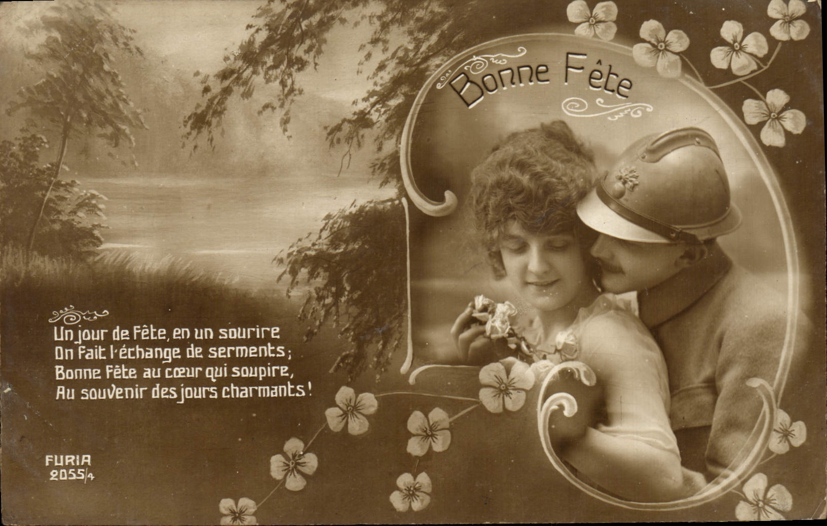 CPA Fantaisie Femme Soldat Militaria 