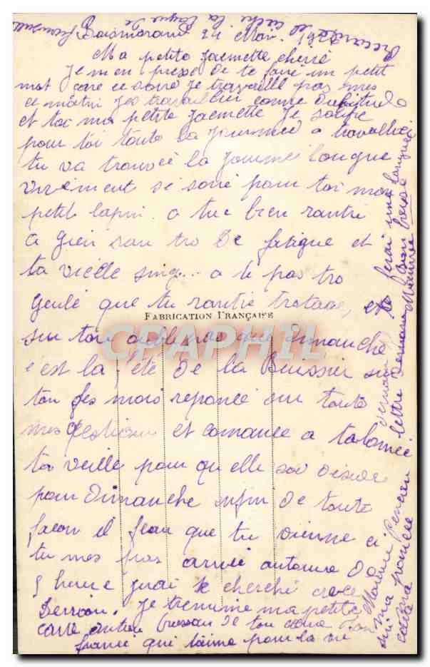 CPA Fantaisie Femme — Verso