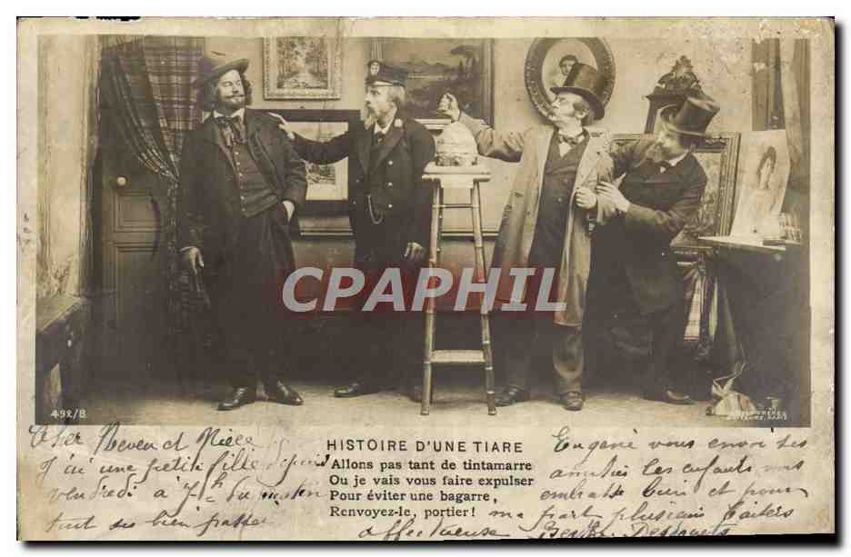 CPA Fantaisie Histoire d'une tiare 