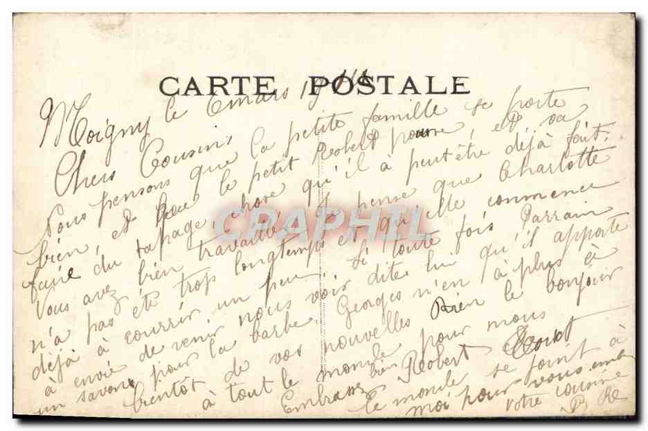 CPA Fantaisie Femme Petits Chagrins Enfant Bebe — Rückseite