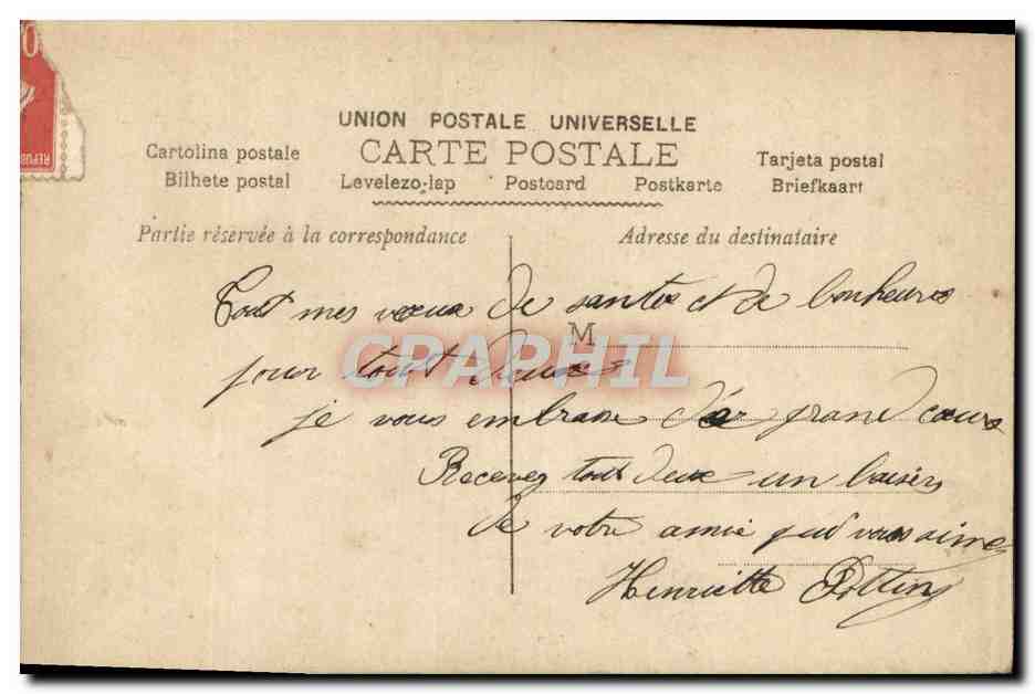 CPA Fantaisie Femme  — Rückseite