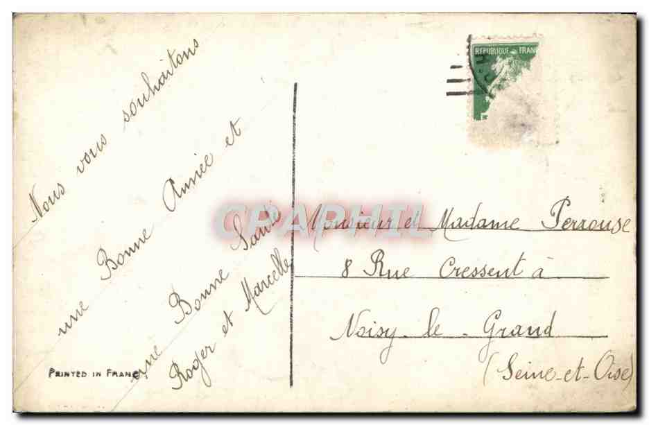 CPA Fantaisie Houx Fer a cheval Bonne Annee — Back