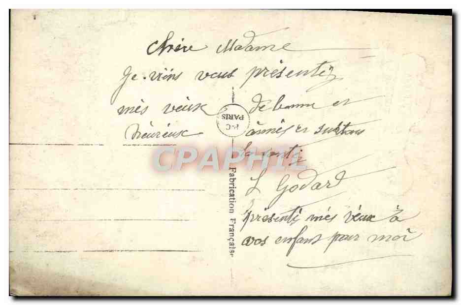 CPA Fantaisie Bonne Annee — Verso
