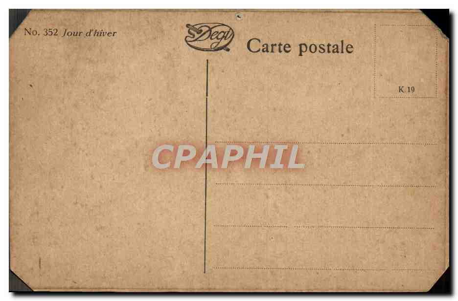 CPA Fantaisie Jour d'hiver — Verso