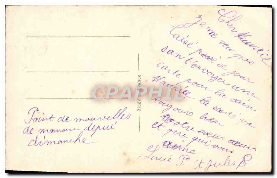 Couple en tenue d'époque — Bonne Fête — Super 1128 — Verso