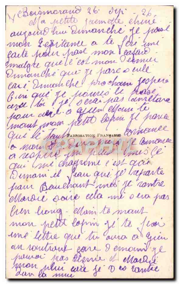 CPA Fantaisie Femme — Verso