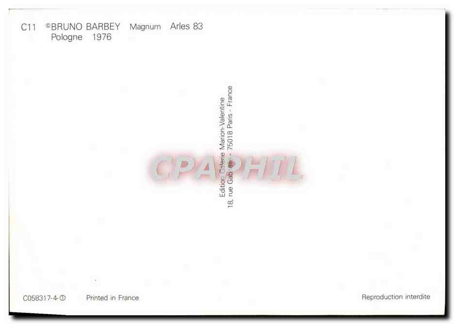 CPM Bruno Barbey Magnum Arles 83 Pologne  — Rückseite