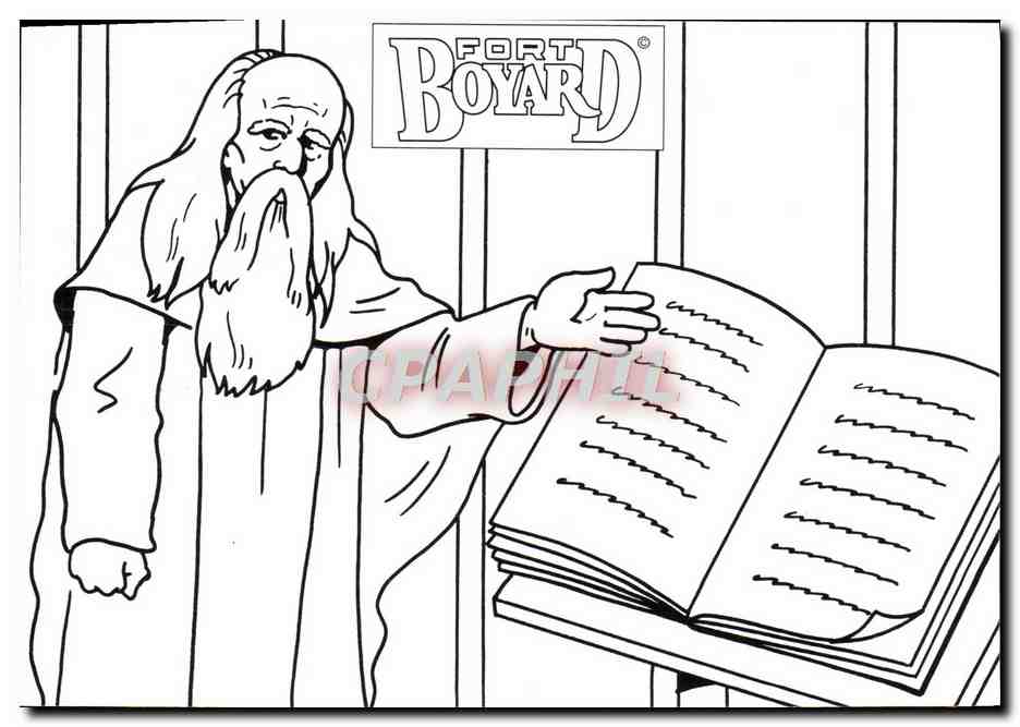 Fort Boyard — Personnage en robe tenant un livre — éditeur LU