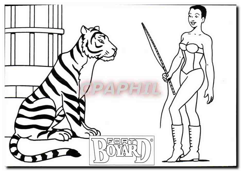 Tigre et dompteuse — Fort Boyard — éditeur LU, n° de série non visible