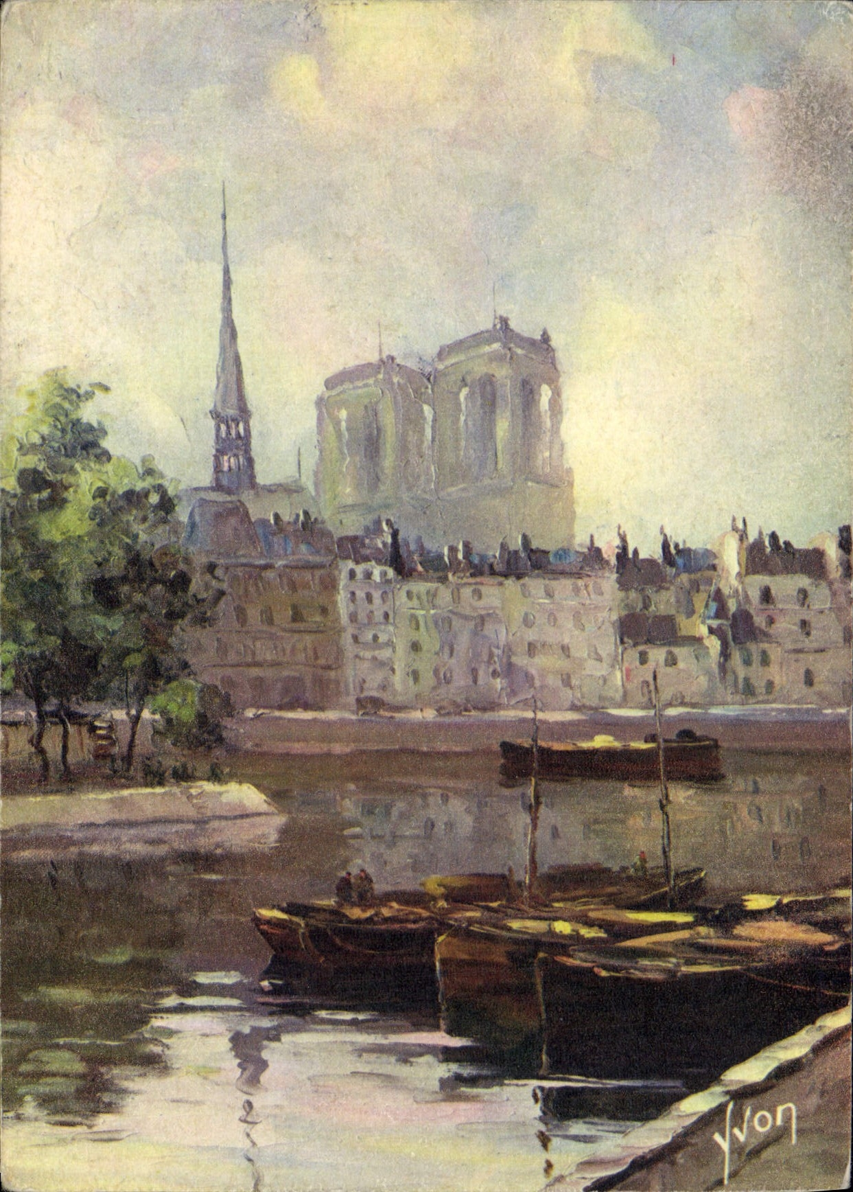 CPM Paris en Flanant L'iie de la Cite et Notre Dame