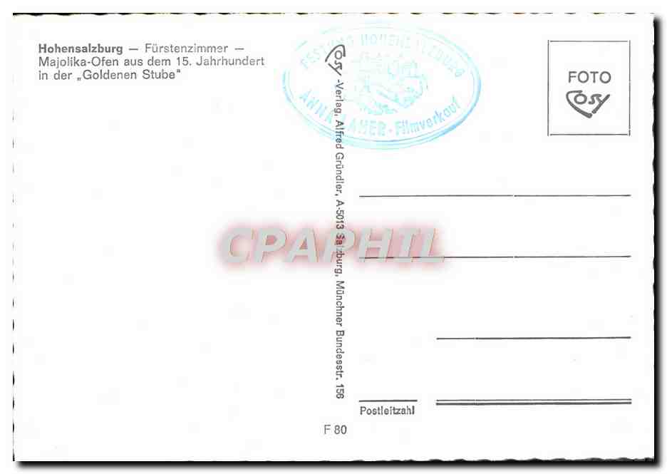CPM Hohensalzburg Furstenzimmer — Rückseite