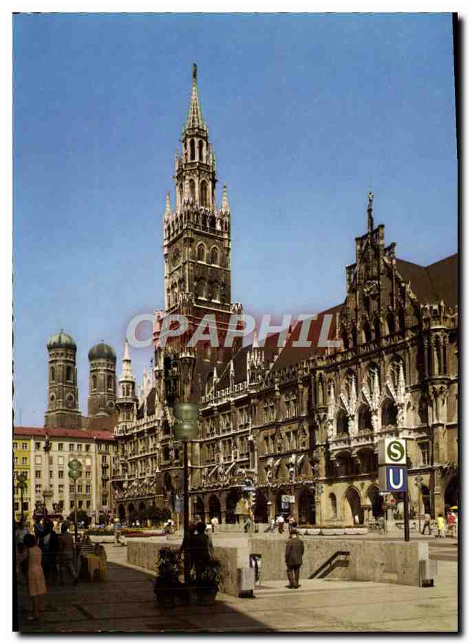 CPM Munchen Marienplatz mit Rathaus und Frauenkirche