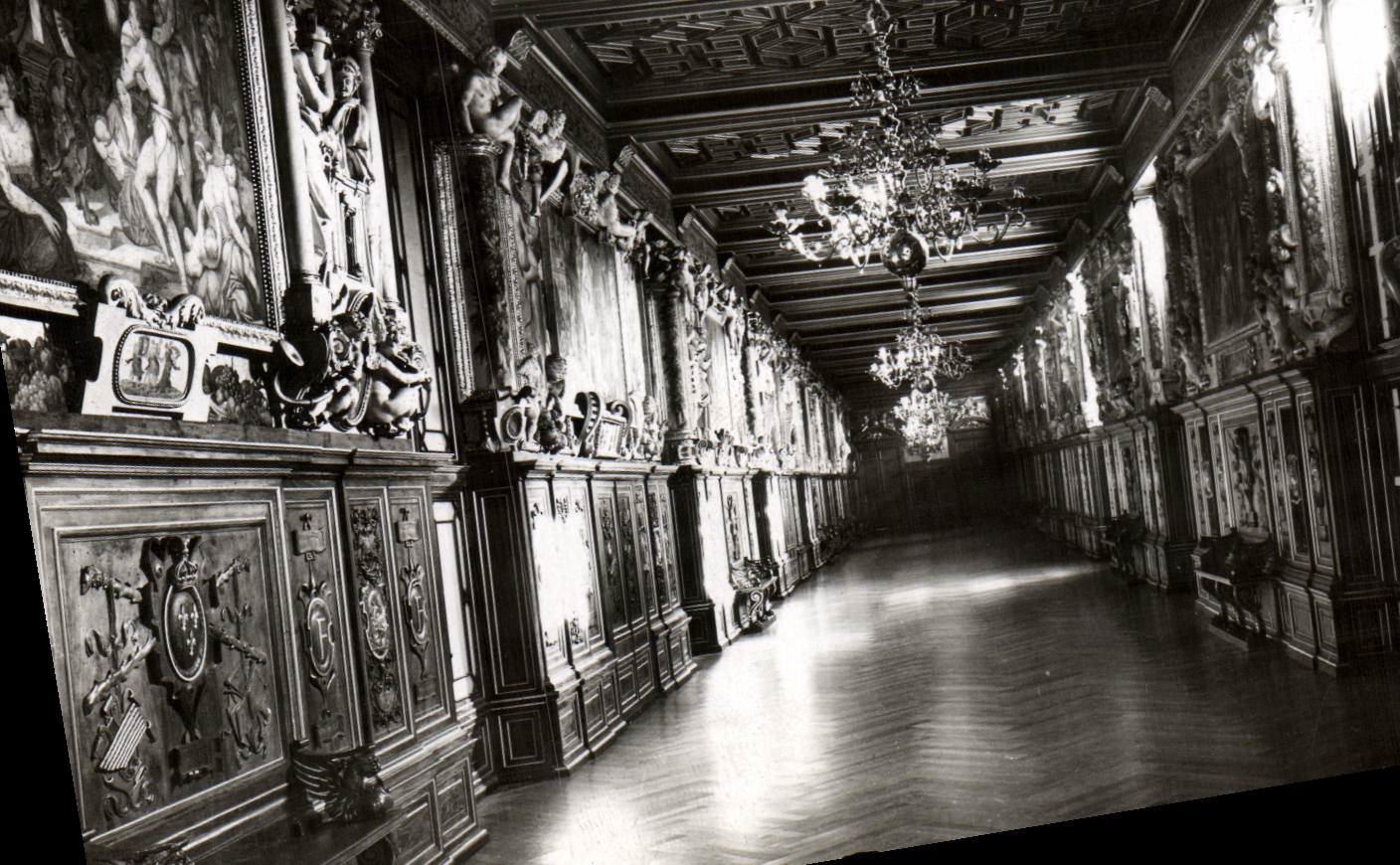Fontainebleau (Seine-et-Marne) — Das Schloss - Galerie von François I — Kunstausgabe GUY, Paris