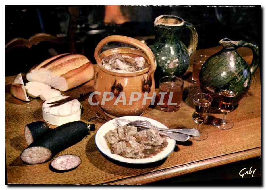 CPM La Normandie Gastronomique Tabel regionale 