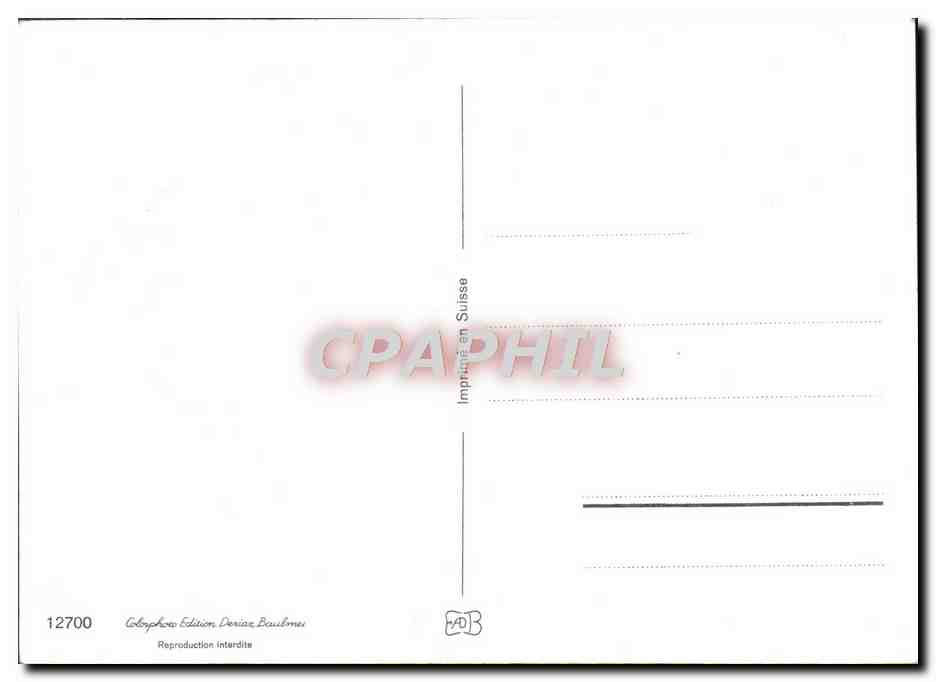 CPM Alpages Grand Combin Dent du Midi Aiguille verte Lac de Joux Vallorbe — Verso