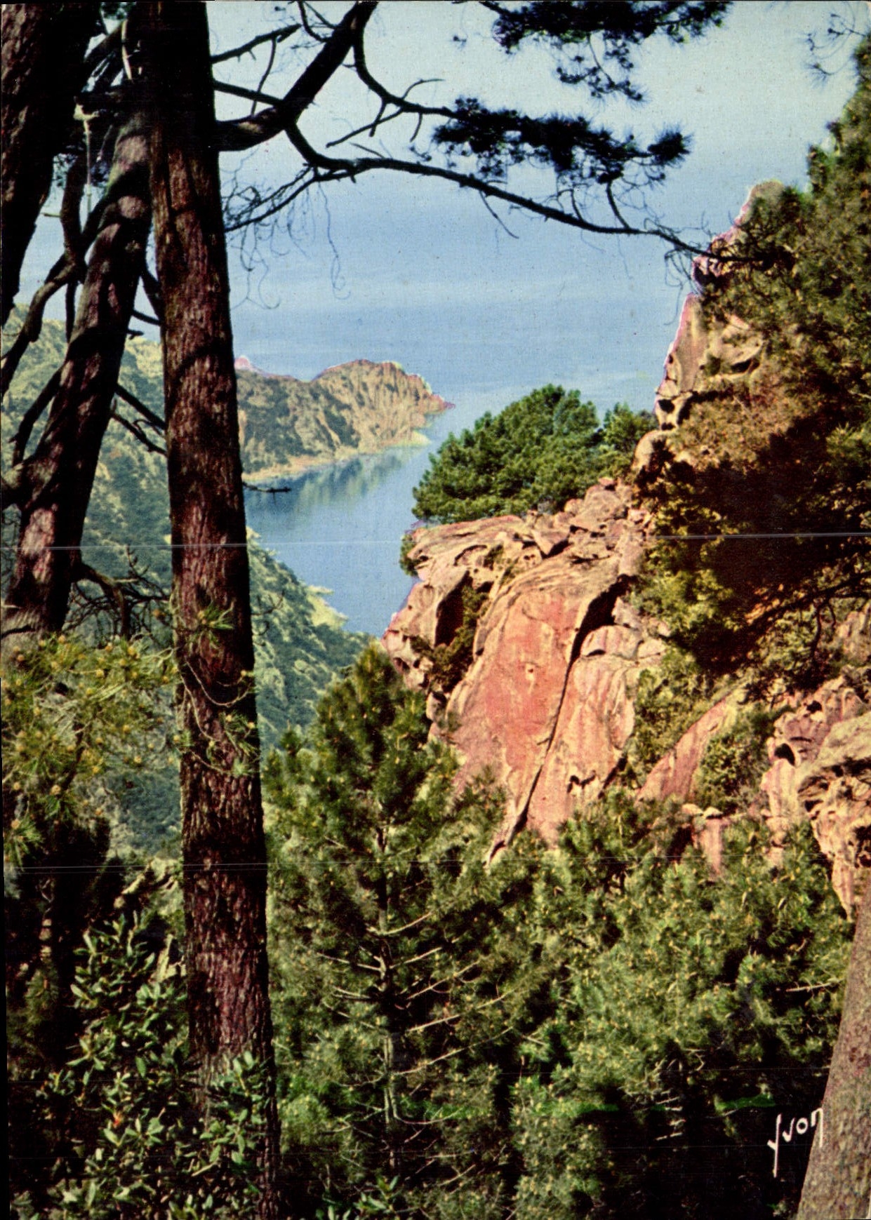 Les Calanche, ravine encadrée de magnifiques roches rouges — Éditions E. K. B. 857