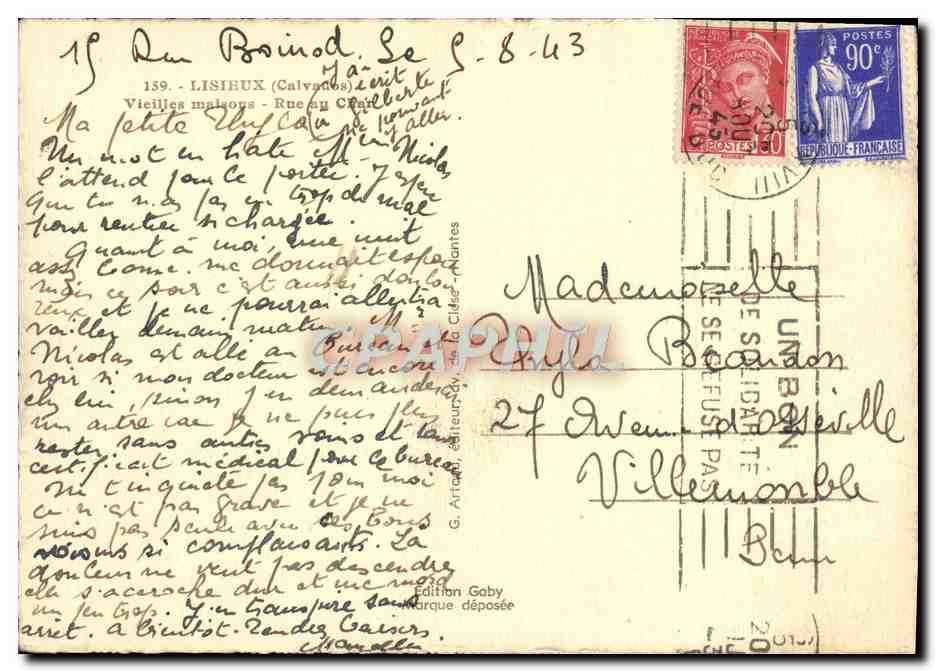 CPM Lisieux Vieilles Maisons Rue au clair  — Verso