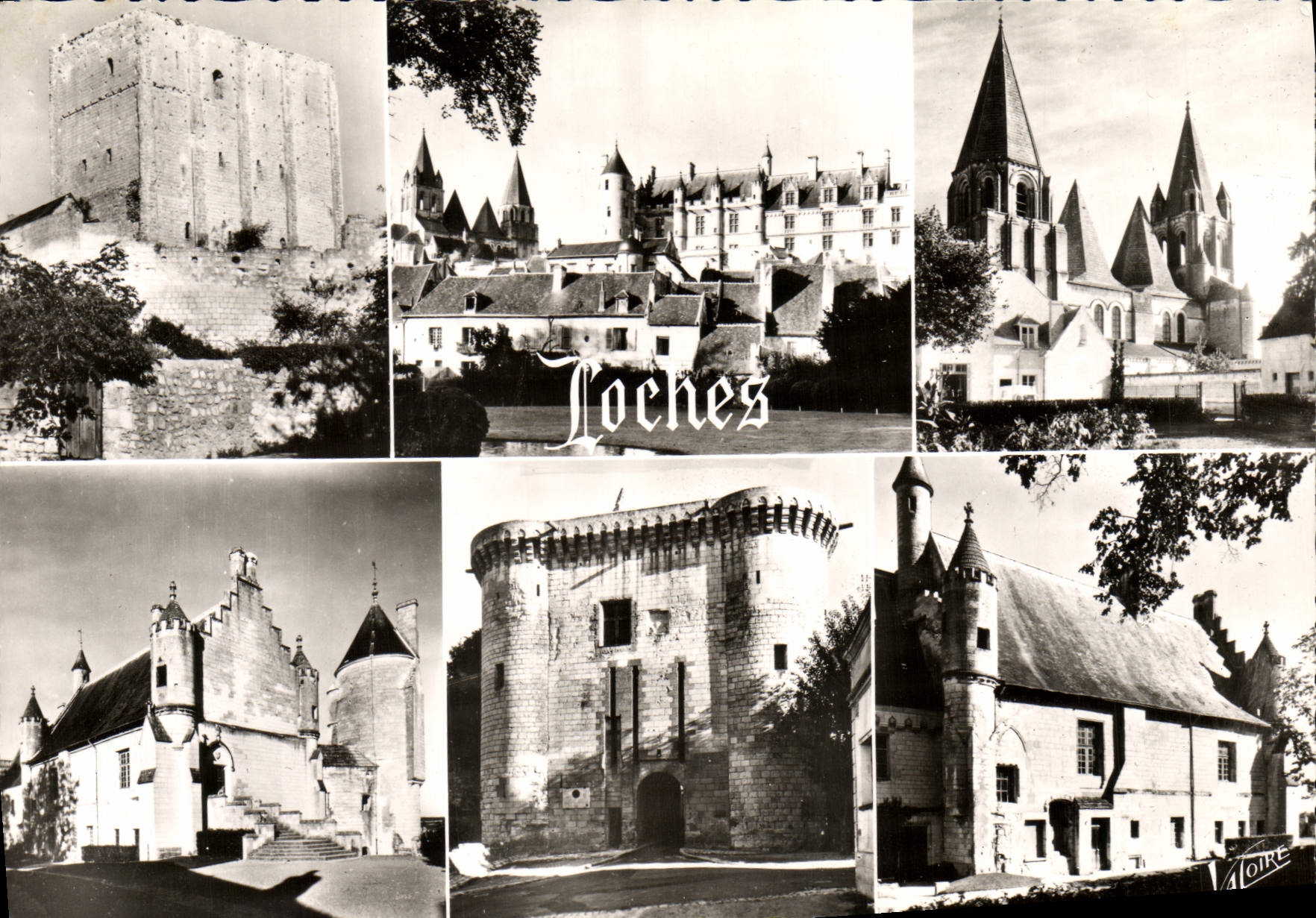 CPM Loches Les Merveilles du Val De Loire Le donjon Les logis royaux La porte du chateau Le logis du roi