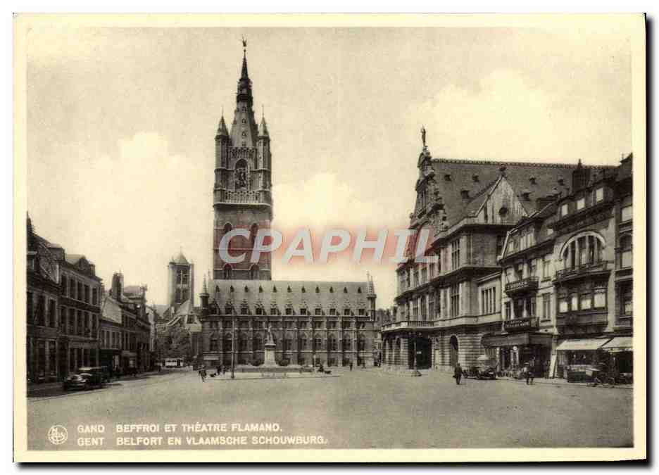 Gand - Beffroi et Théâtre Flamand — Éditeur Em. Thill, Bruxelles, n° 12