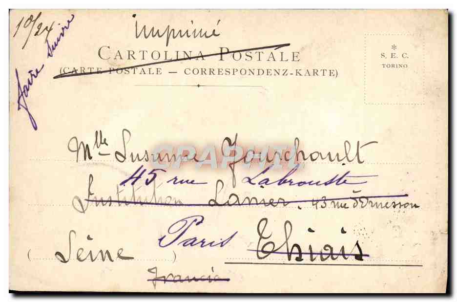CPA Venezia  — Rückseite