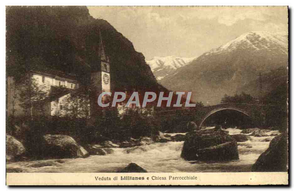 CPA Veduta Di Lillianes Chiesa Parrocchiale