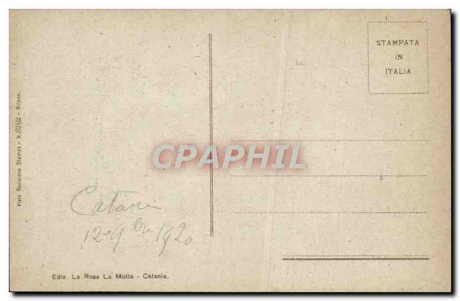 CPA Sanl Agata Vegine Prolomarlire Catanese  — Verso