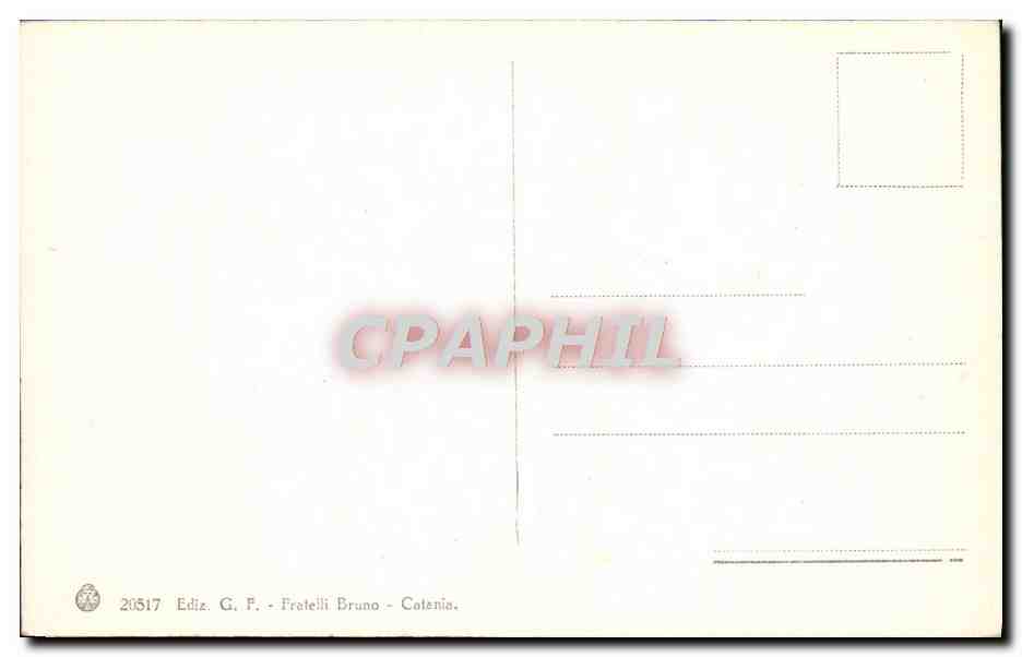 CPA Catania Viale VI Aprile Train Tramway — Back
