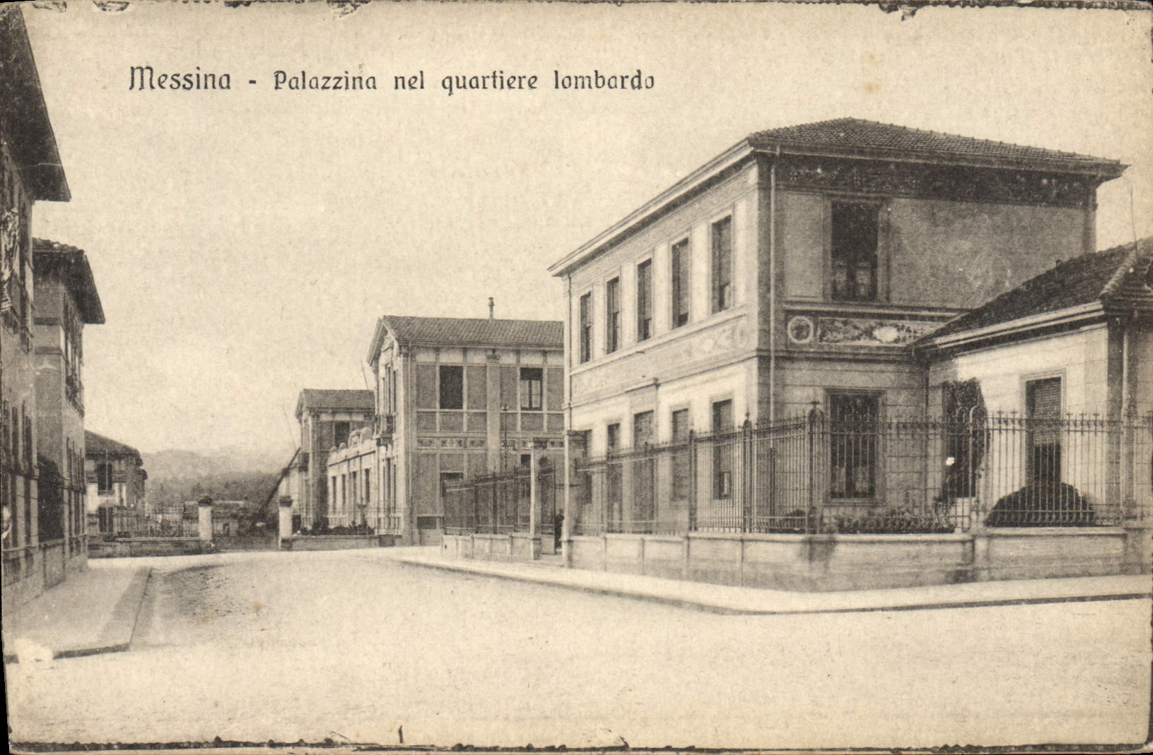 CPA Messina Palazzina Nel Quartiere Lombardo