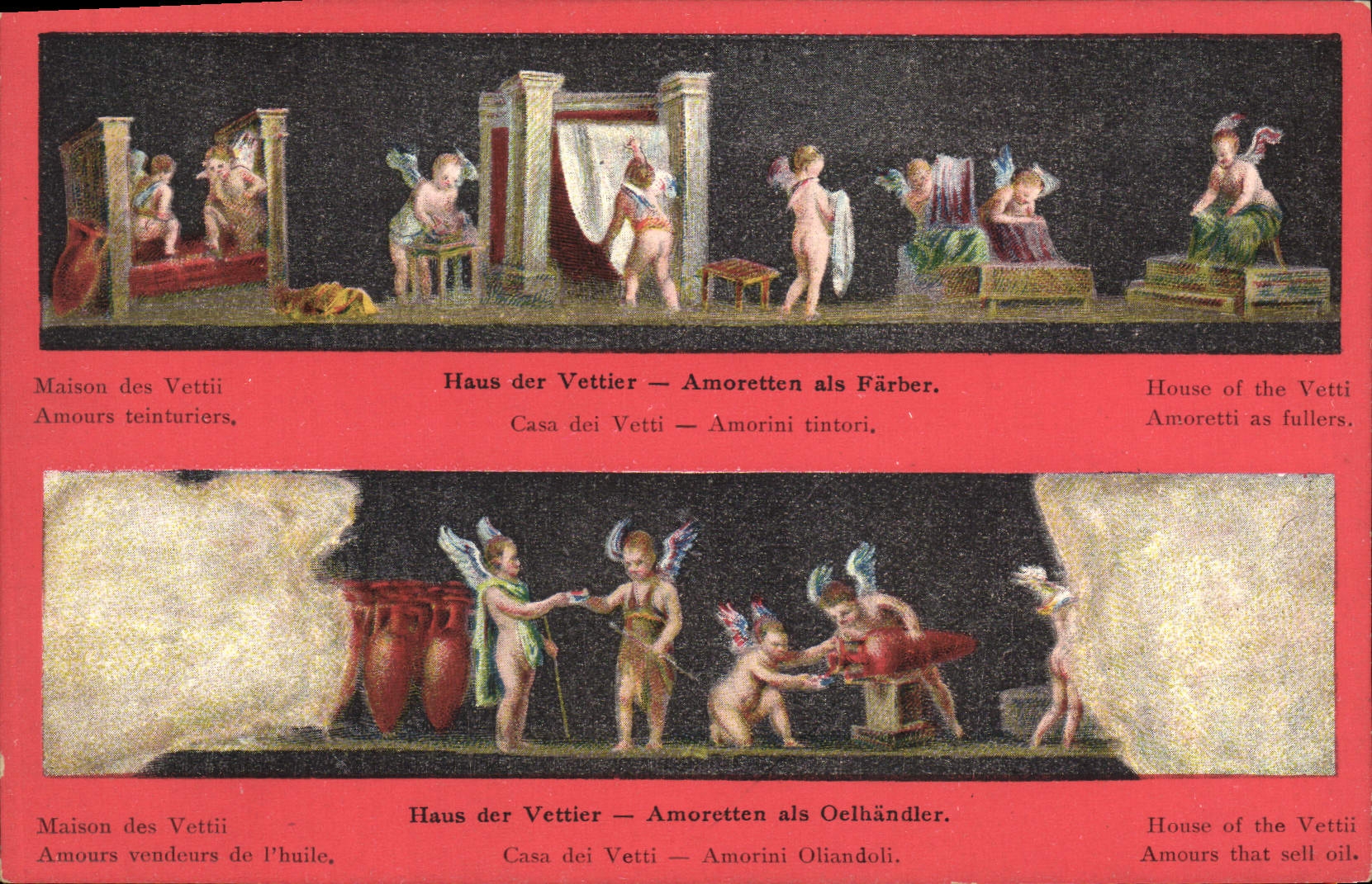 CPA Casa dei Vetti Pompei Amorini Oliandoli Anges