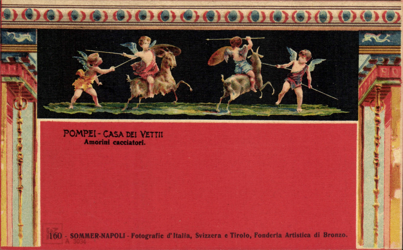 CPA Pompei Casa Dei Vetti Amorini cacciatori Chevre Bouc 
