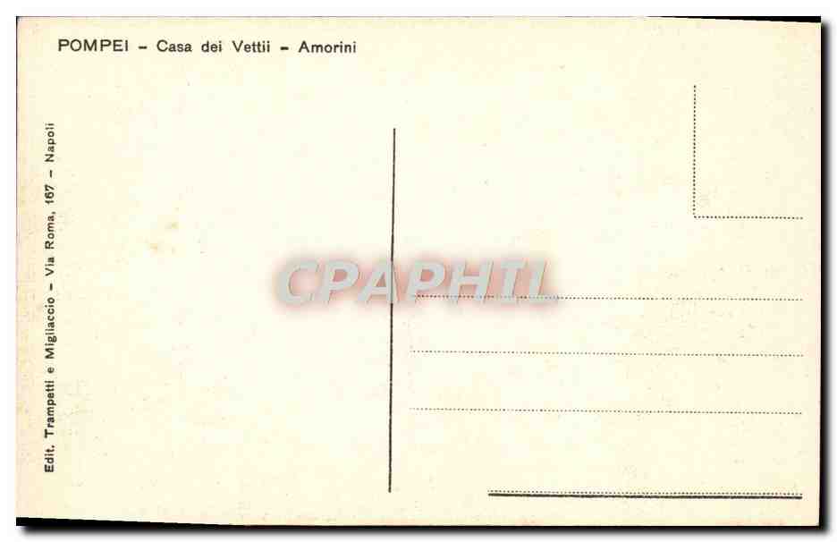 CPA Pompei Casa Dei Vettii Amorini Chevre Bouc Anges  — Verso