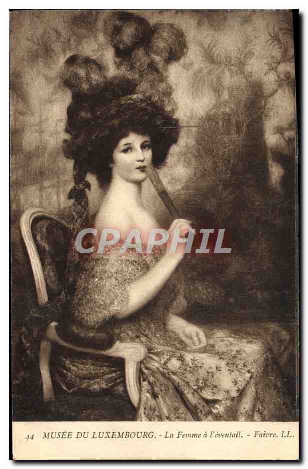 CPA Musee Du Luxembourg La Femme A l'Eventail Faivre