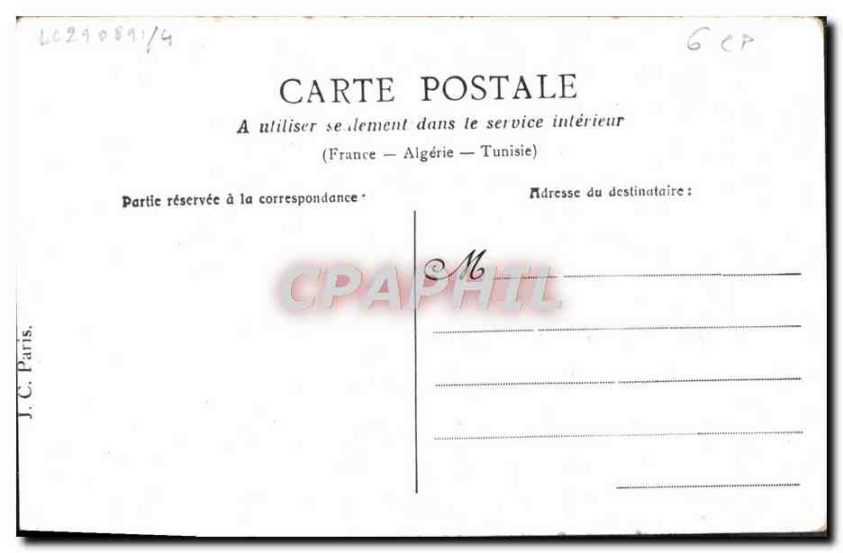 El fotógrafo galante — La forma de sus senos es inimaginable... — J.C. Paris, n° LC21081/4 — Reverso