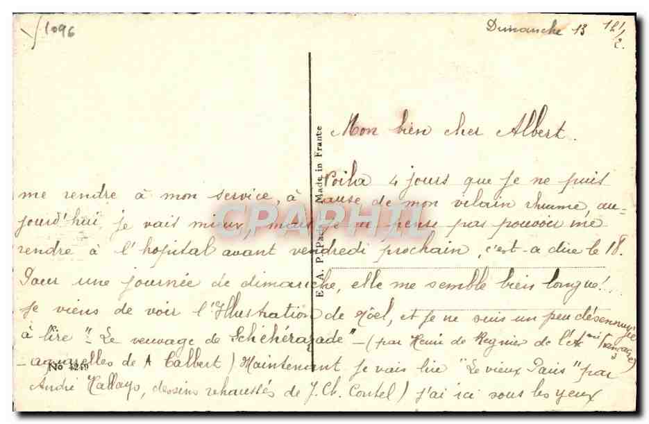 CPA En Amour Il n'y a que Les Commencements Qui Soient Charmants Enfants — Verso