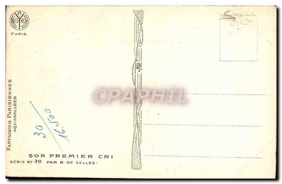CPA En Alsace Son Premier Cri Enafnt Bebe Soldat Militaria  — Verso