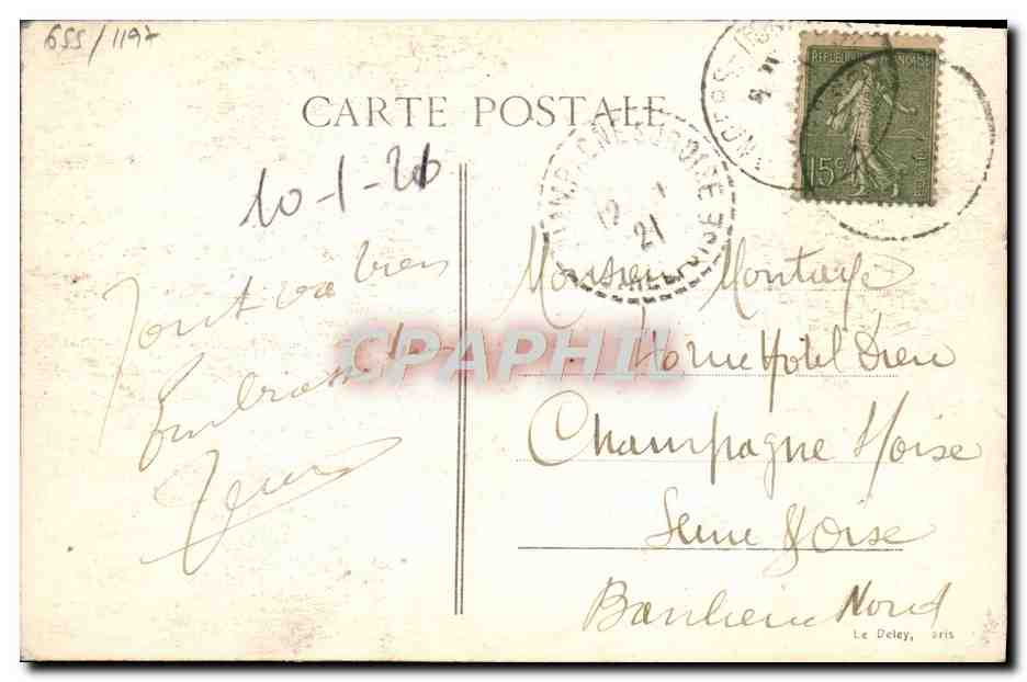 CPA Aeroplane Caudron Tupe C23 Aerobus Parix Bruxelles Avion — Rückseite