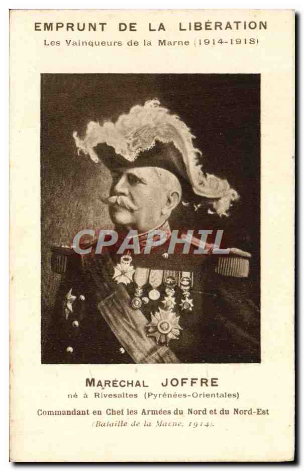 CPA Emprunt de la Nation Marechal Joffre Rivesaltes Militaria 