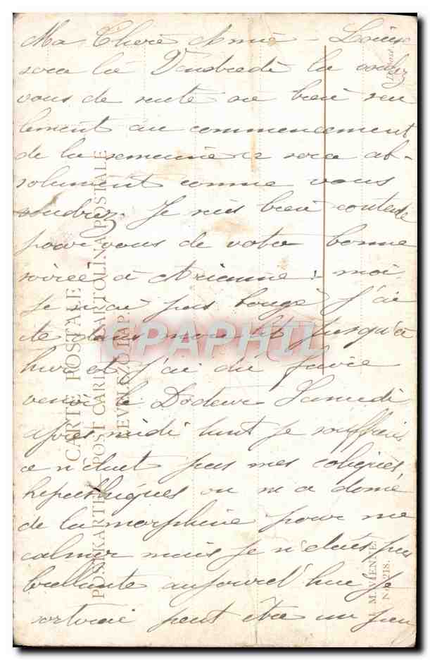CPA Fantaisie Automobile Chasse a courre Cheval Chiens — Rückseite