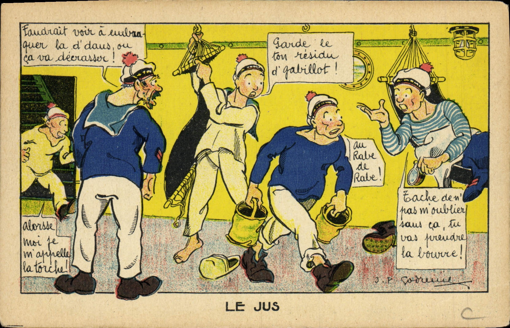 Serie karikaturistischer Seescenen — Le Jus — J.P. Godreche