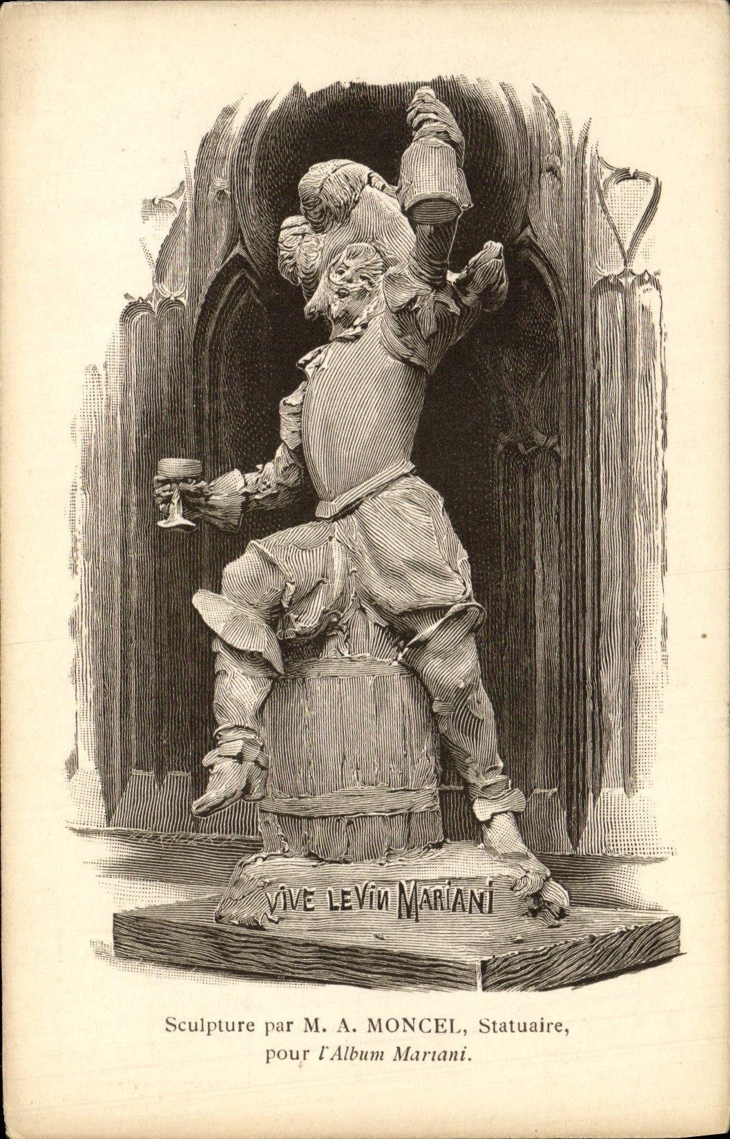 CPA Fantaisie Vive le vin Mariani Moncel